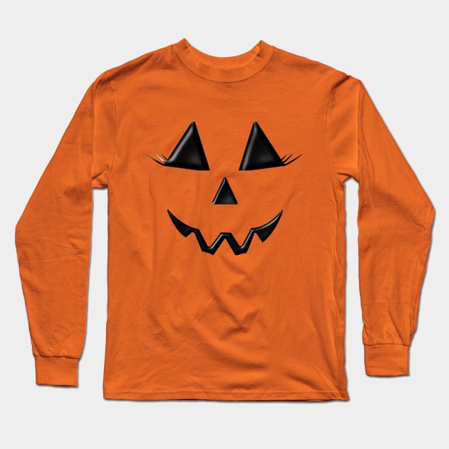 Pumpkin Lashes Long Sleeve T-Shirt by SmartCraftCo